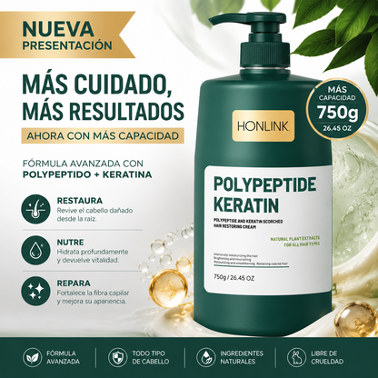 HONLINK CON POLYPETIDE Y KERATINA ELIMINA CABELLO MUERTO
