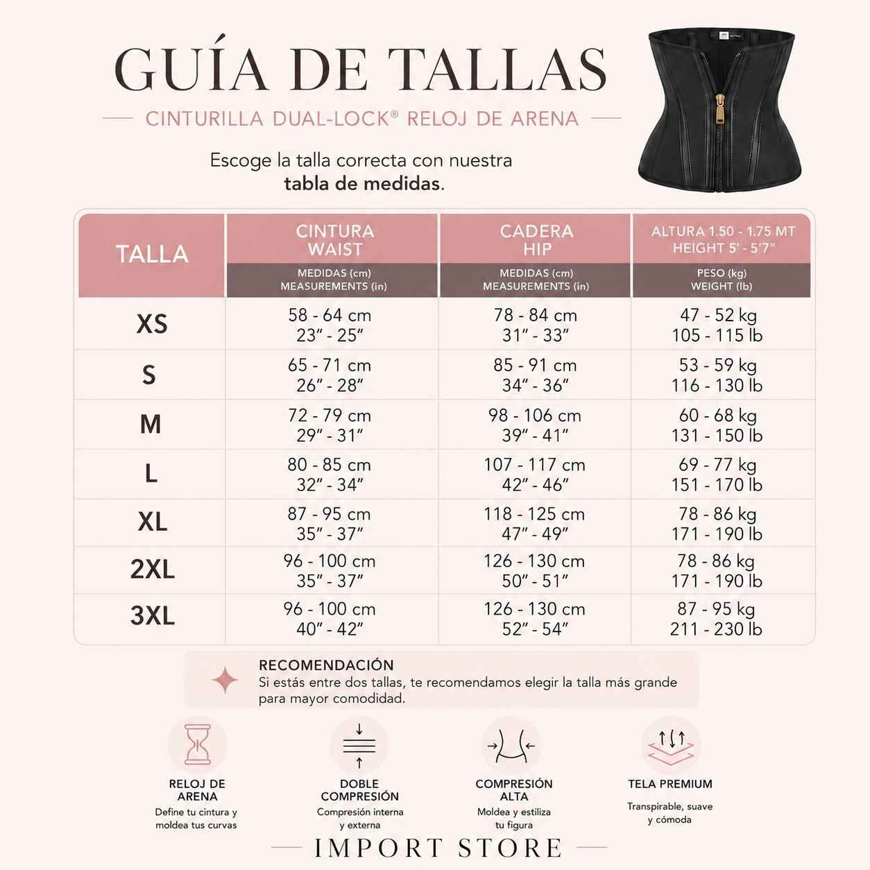 Cinturilla Dual-Lock® Reloj de Arena + Envío Gratis